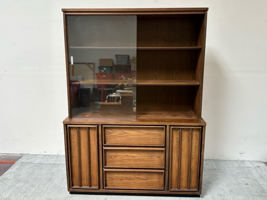 Mid-Century Modern Bassett Furniture China Display Cabinet From The ...