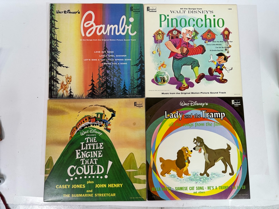 Four Vintage Walt Disney Disneyland Records [Photo 2]