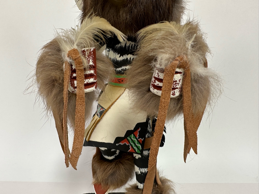 Vintage Signed Native American Kachina Doll By Kachada With Removable Mask 15.5H [Photo 6]
