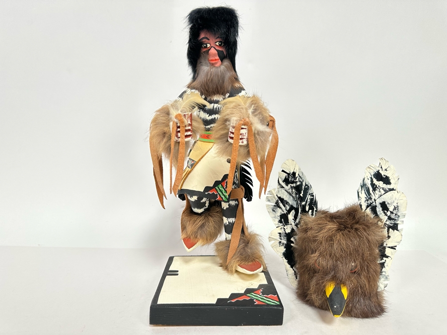 Vintage Signed Native American Kachina Doll By Kachada With Removable Mask 15.5H [Photo 10]