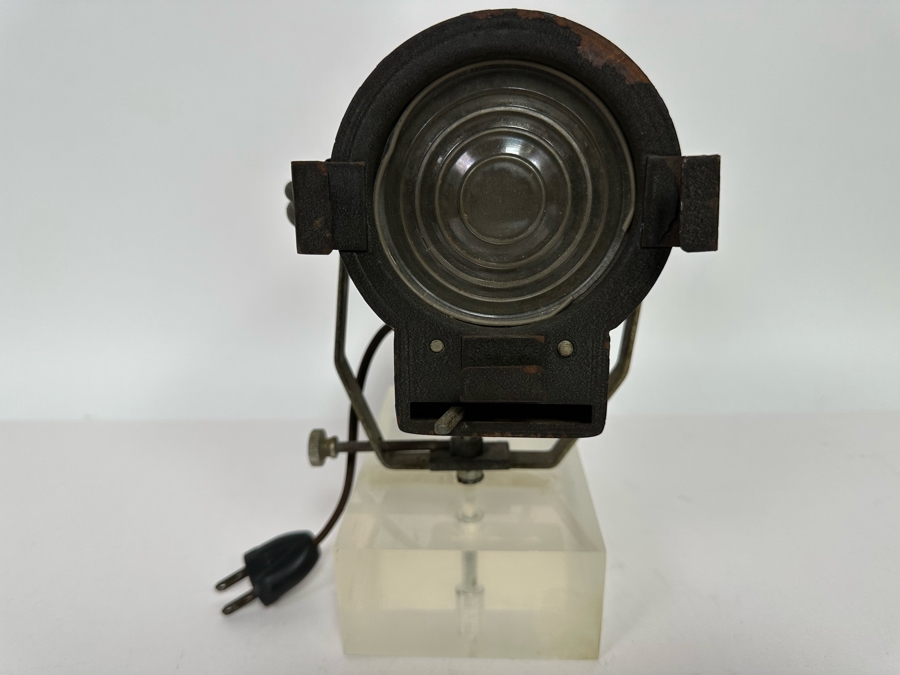 Vintage Metal Stage Light On A Lucite Stand Working 7W X 4D X 10H [Photo 4]