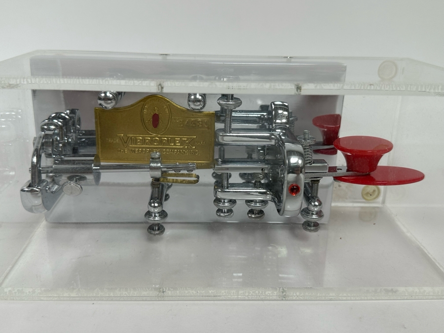 Rare Mint Vibroplex Presentation Mechanical Morse Key Contained In ...