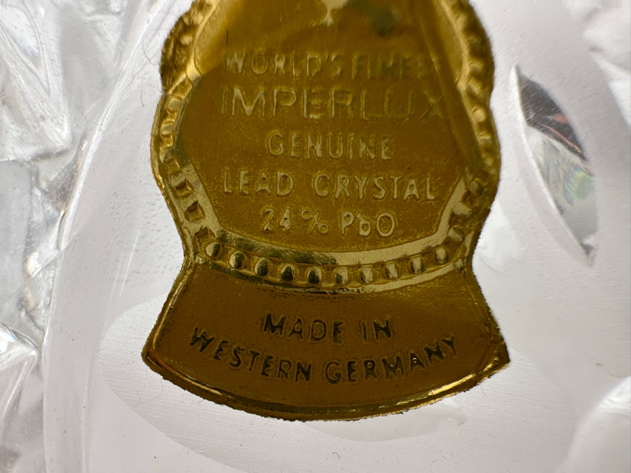 Imperlux Crystal Footed Candy Dish Jar Made In Western Germany 7W X 11H [Photo 3]