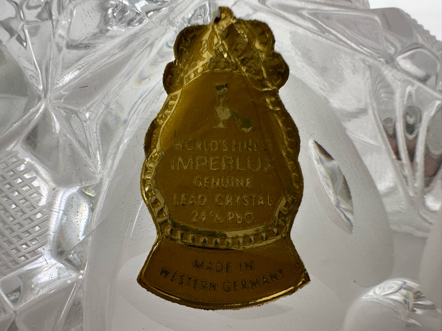 Imperlux Crystal Footed Candy Dish Jar Made In Western Germany 7W X 11H [Photo 4]