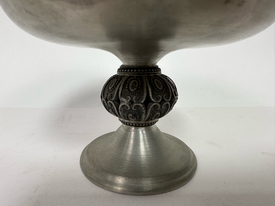 Vintage Mid-Century Mastad Norway Pewter Footed Bowl Jar With Lid 4.5W X 7H [Photo 4]