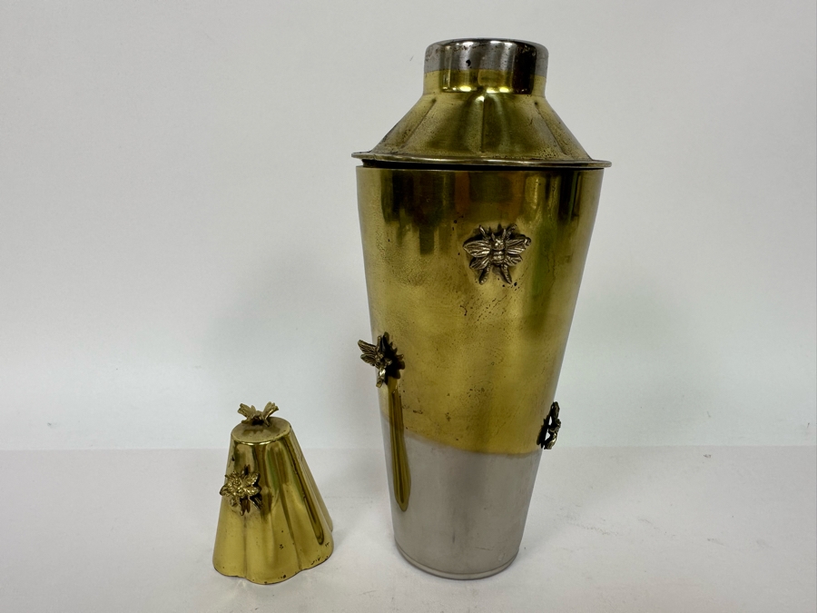 Metal Cocktail Shaker Bee Design 10.5H [Photo 5]