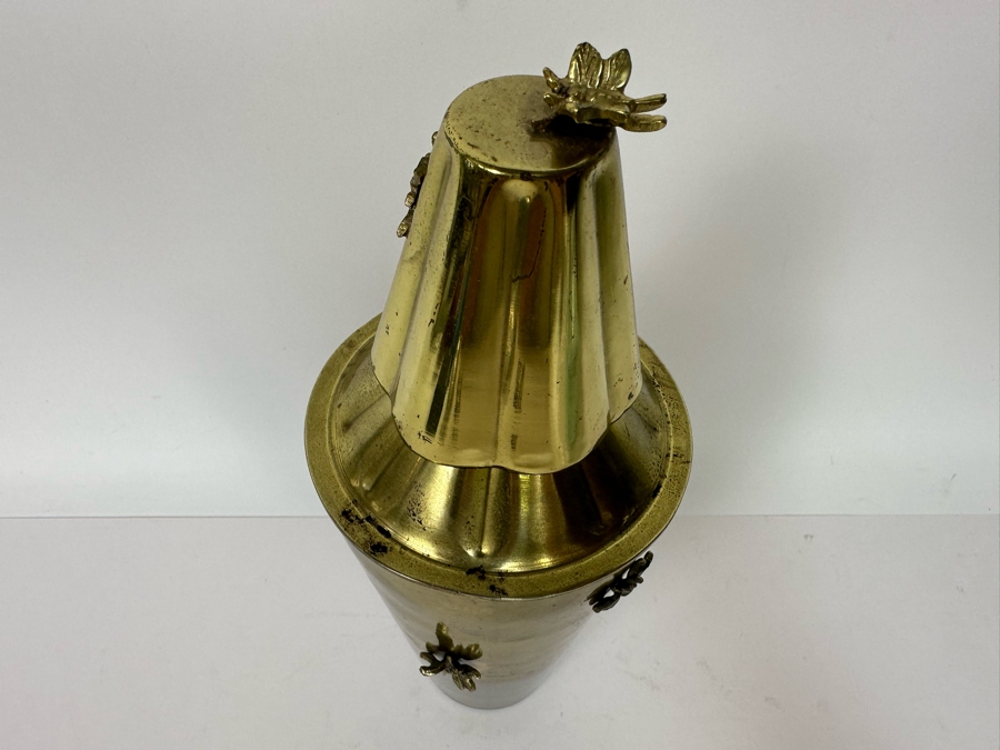 Metal Cocktail Shaker Bee Design 10.5H [Photo 3]
