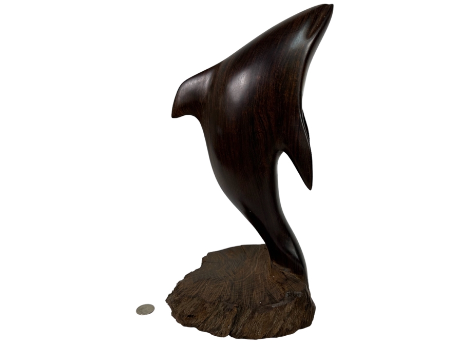 Vintage Seri Indians Carved Ironwood Dolphin Sculpture 15H [Photo 1]