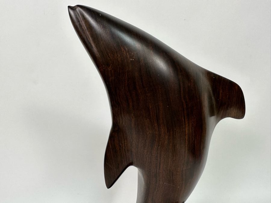 Vintage Seri Indians Carved Ironwood Dolphin Sculpture 15H [Photo 4]