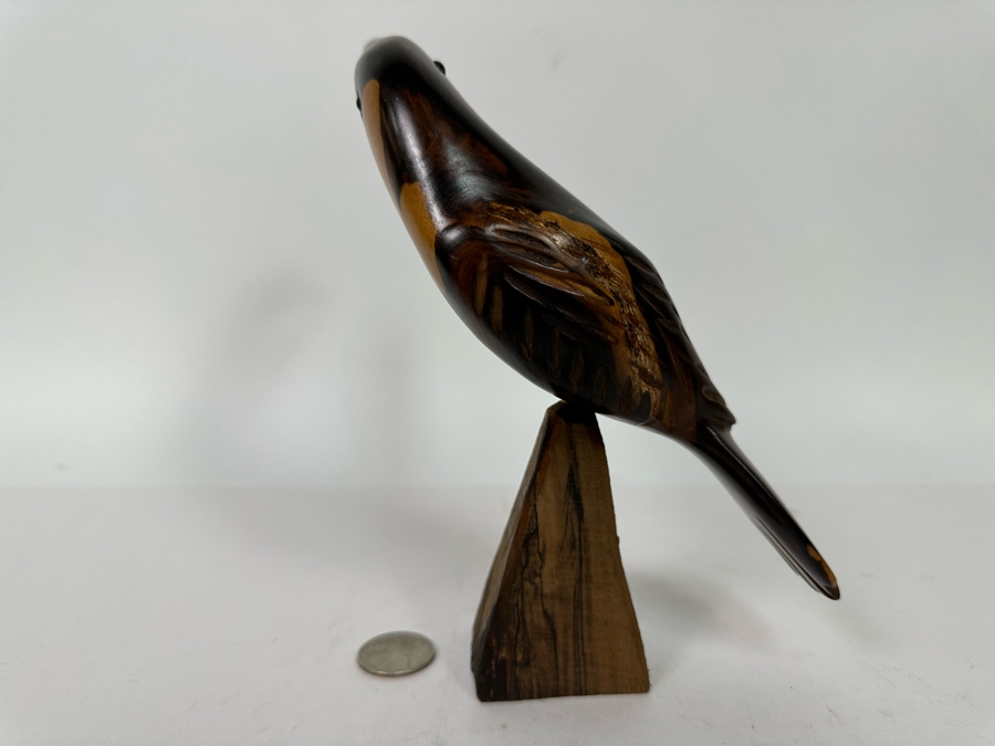 Vintage Carved Ironwood Toucan Bird Sculpture 7W X 8H [Photo 9]