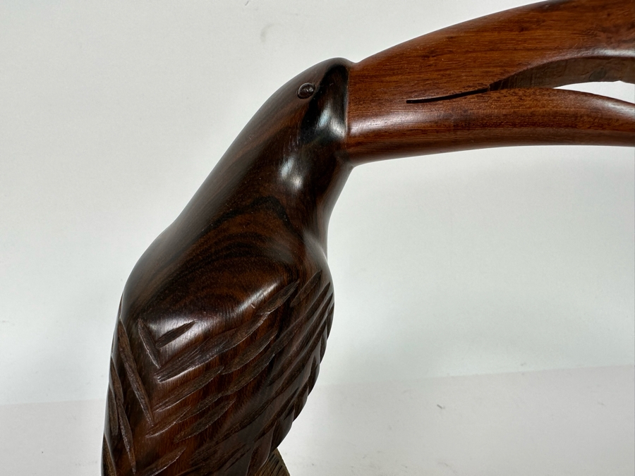 Vintage Carved Ironwood Toucan Bird Sculpture 7W X 8H [Photo 5]