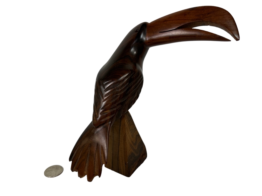 Vintage Carved Ironwood Toucan Bird Sculpture 7W X 8H [Photo 1]
