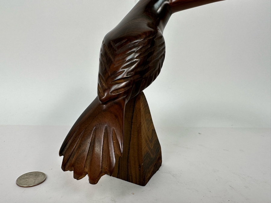 Vintage Carved Ironwood Toucan Bird Sculpture 7W X 8H [Photo 6]