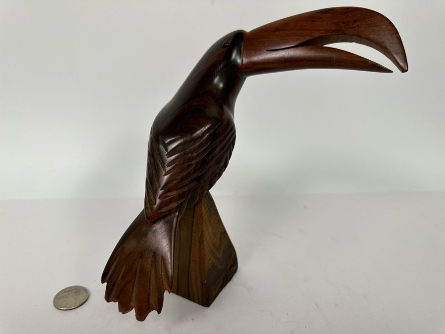 Vintage Carved Ironwood Toucan Bird Sculpture 7W X 8H [Photo 3]
