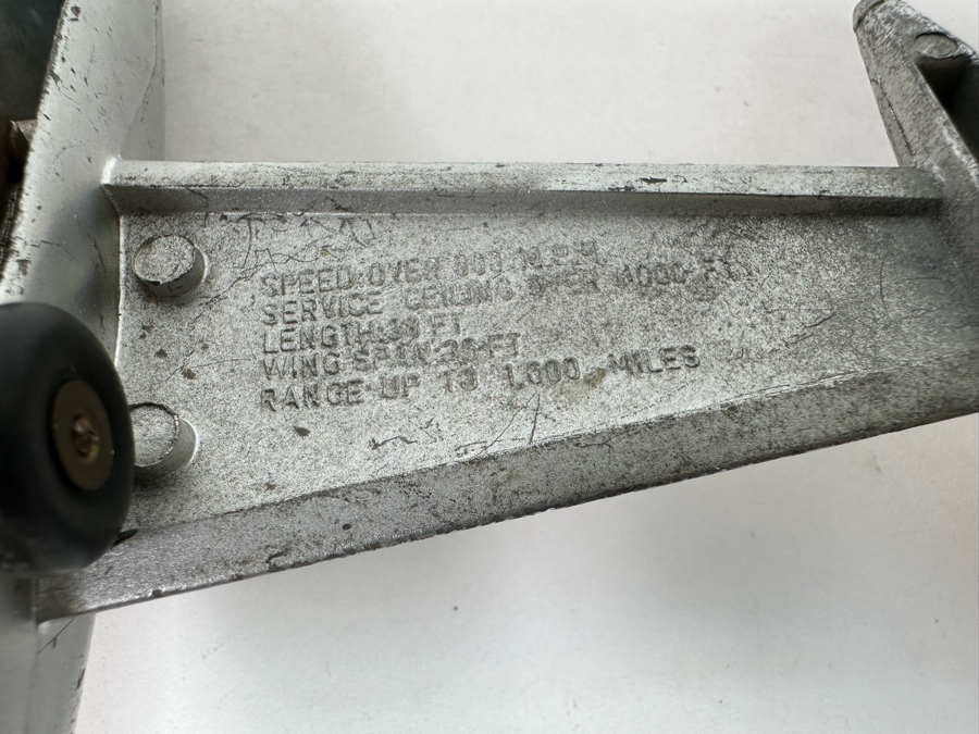 Pair Of Mid-Century Metal Military Aircraft Airplanes Friction Toys: Republic F84 Thunderjet And Boeing B-52 8W X 7L [Photo 10]