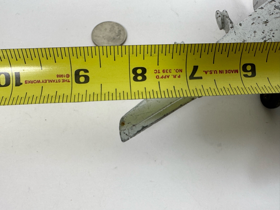 Pair Of Mid-Century Metal Military Aircraft Airplanes Friction Toys: Republic F84 Thunderjet And Boeing B-52 8W X 7L [Photo 15]