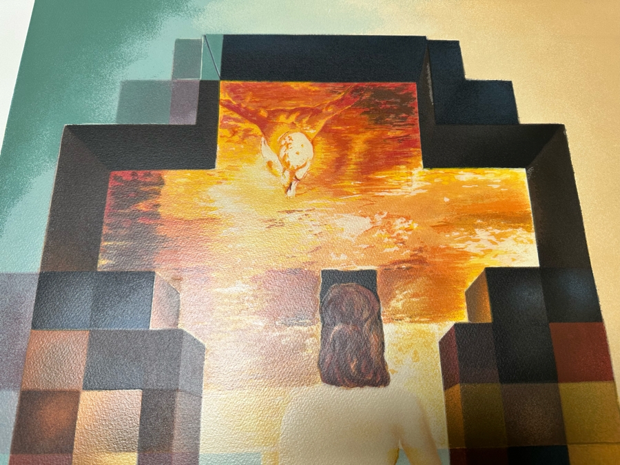 Salvador Dali (1904-1989) Lincoln in Dalivision, 1977 Lithograph Hand Signed In Pencil Lower Right Numbered E71/350 With Seal Sheet Size 25 X 41 [Photo 5]