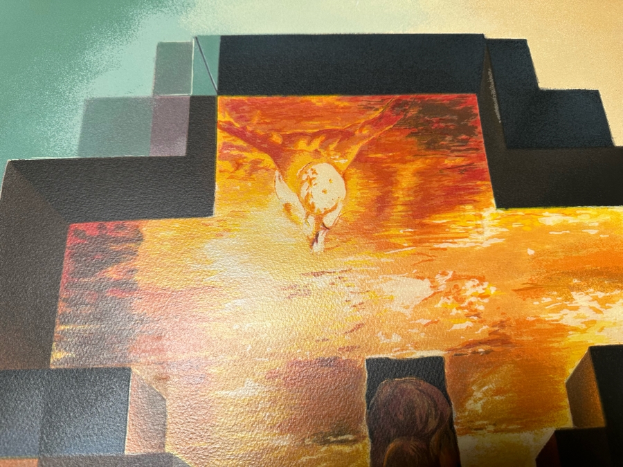 Salvador Dali (1904-1989) Lincoln in Dalivision, 1977 Lithograph Hand Signed In Pencil Lower Right Numbered E71/350 With Seal Sheet Size 25 X 41 [Photo 4]