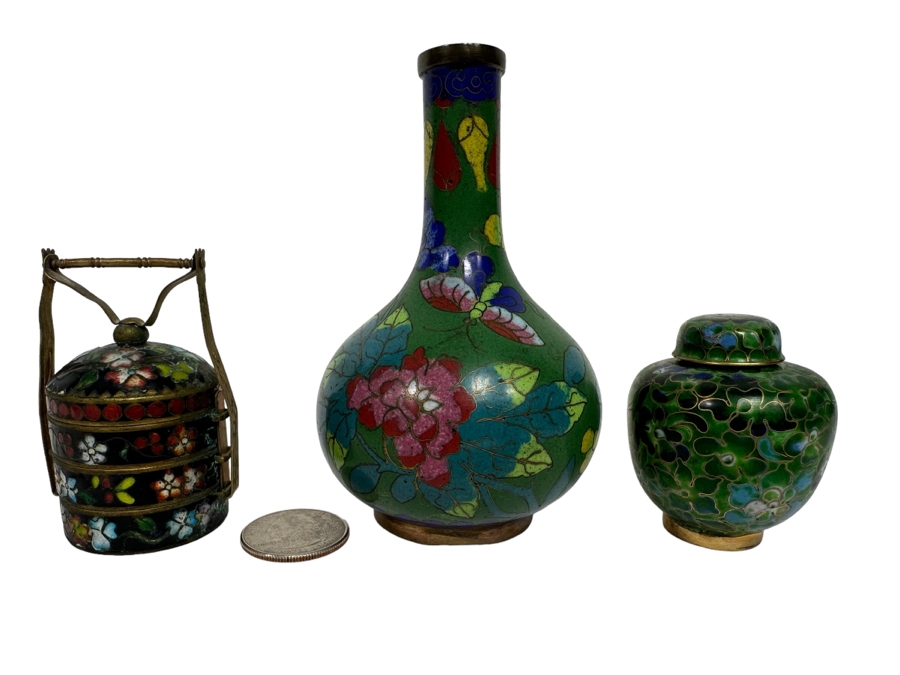 Vintage Chinese Cloisonne Lot [Photo 1]