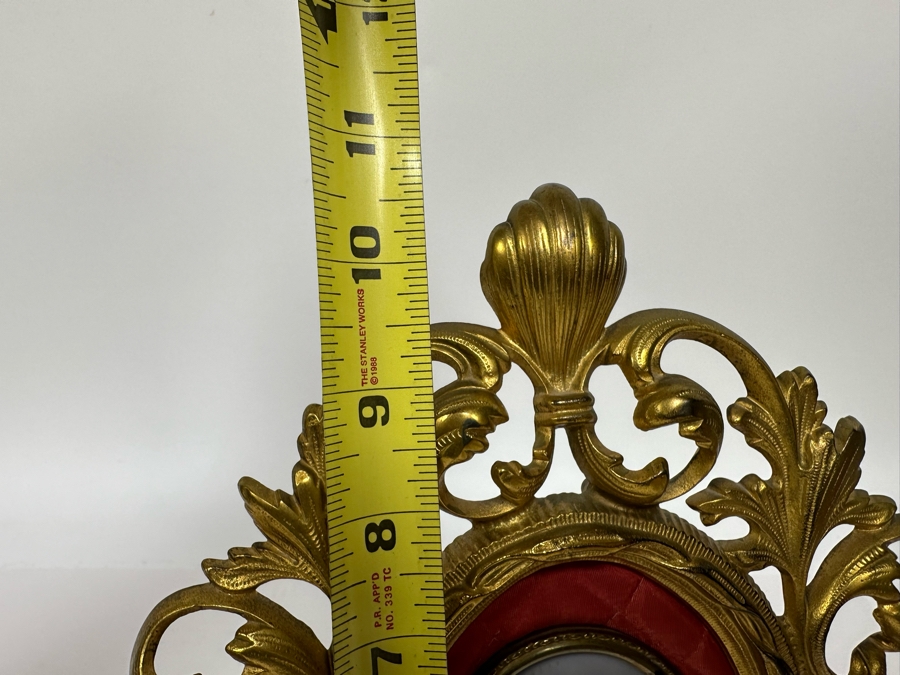 Antique Hand Painted Porcelain Miniature Portrait In Gilt Frame 8 X 10.5 [Photo 12]