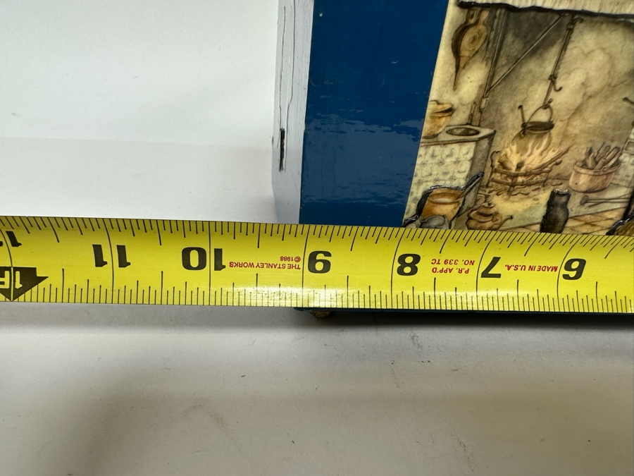 Handmade Wooden Handbag Decorated With Anton Pieck Artwork 9W X 5.5D X 6H [Photo 11]