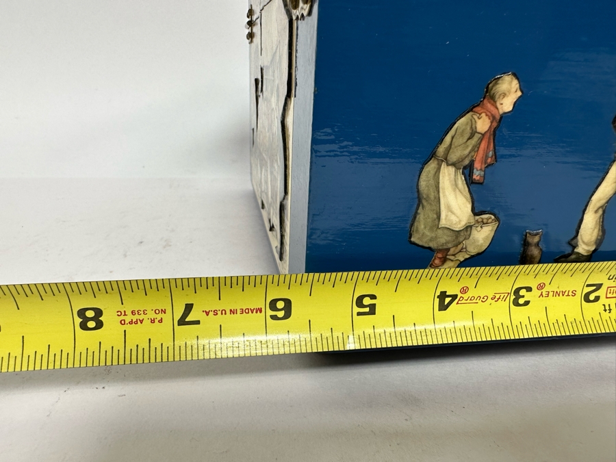 Handmade Wooden Handbag Decorated With Anton Pieck Artwork 9W X 5.5D X 6H [Photo 12]