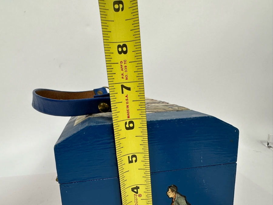 Handmade Wooden Handbag Decorated With Anton Pieck Artwork 9W X 5.5D X 6H [Photo 13]