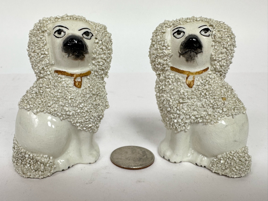 Pair Of Vintage Staffordshire Dogs 3H [Photo 2]