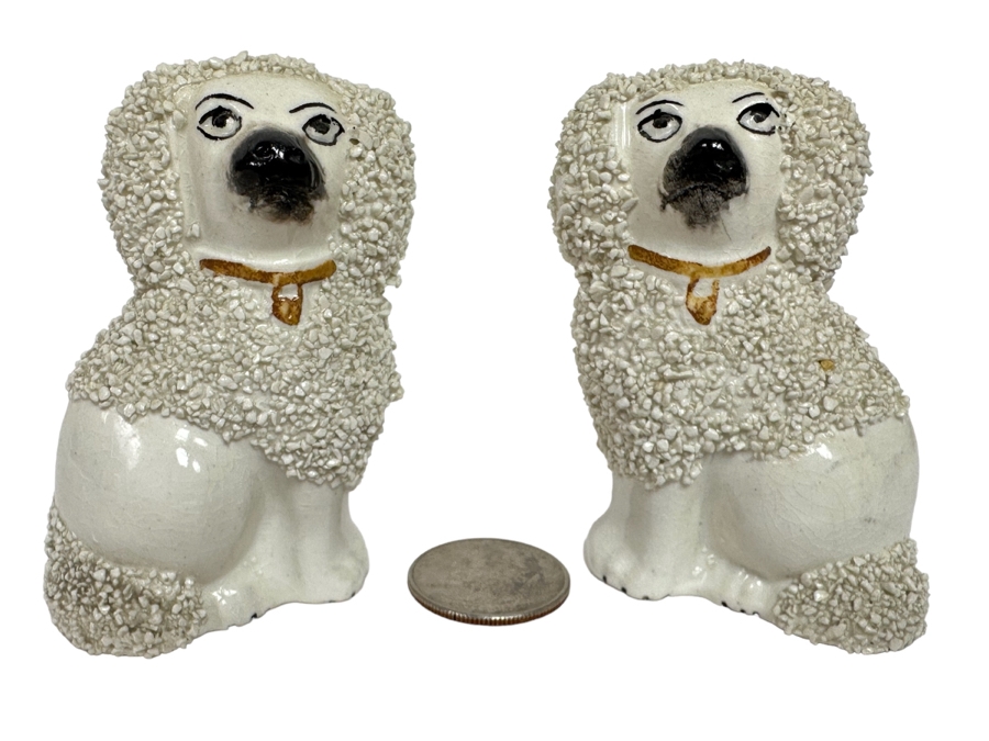 Pair Of Vintage Staffordshire Dogs 3H