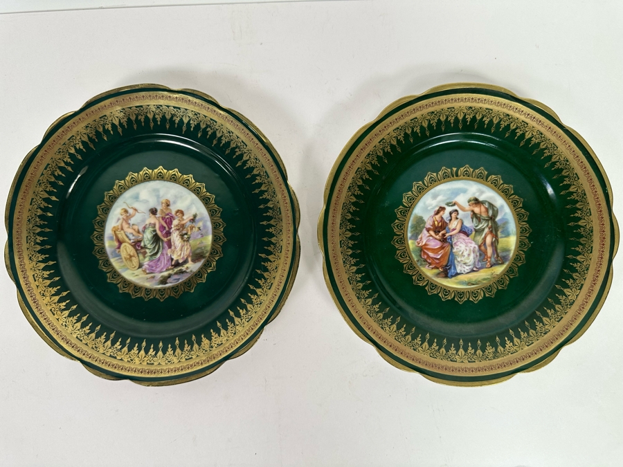 Pair Of Habsburg China Plates Made In Austria 8.75R [Photo 3]
