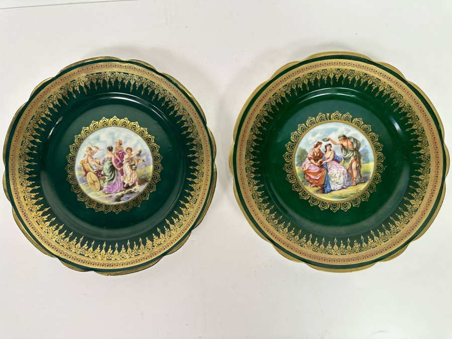 Pair Of Habsburg China Plates Made In Austria 8.75R [Photo 2]