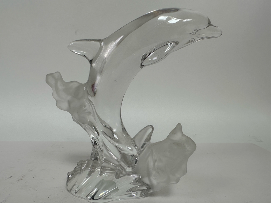 Lenox Crystal Dolphin Figurine Made In Germany 6.5H [Photo 3]
