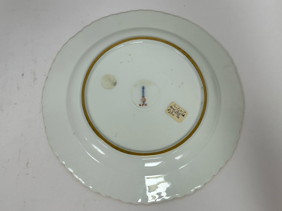Antique Hand Painted Portrait KPM Plate 9.5R [Photo 11]