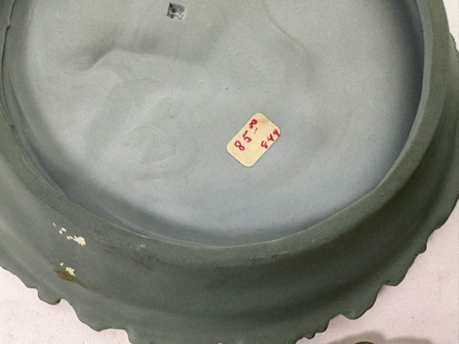 Three Antique Shafer & Vater Jasperware Cherub And Lady Wall Plaques 6R [Photo 9]