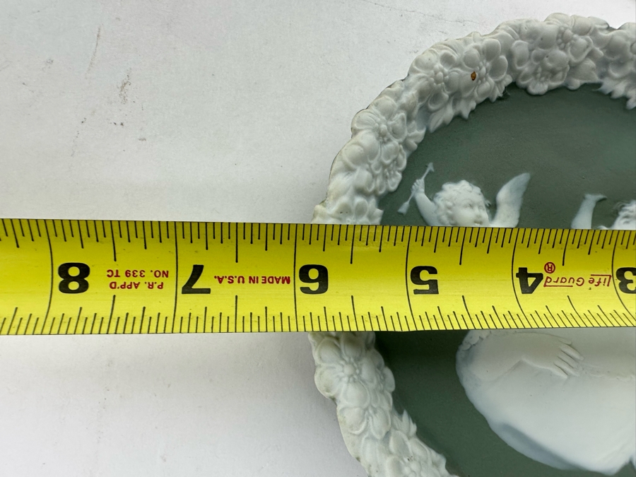 Three Antique Shafer & Vater Jasperware Cherub And Lady Wall Plaques 6R [Photo 12]