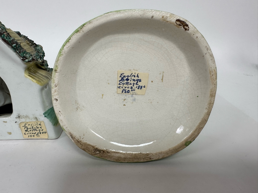 Pair Of Antique 1880s English Cottage Figurines 4W X 4.5H [Photo 9]