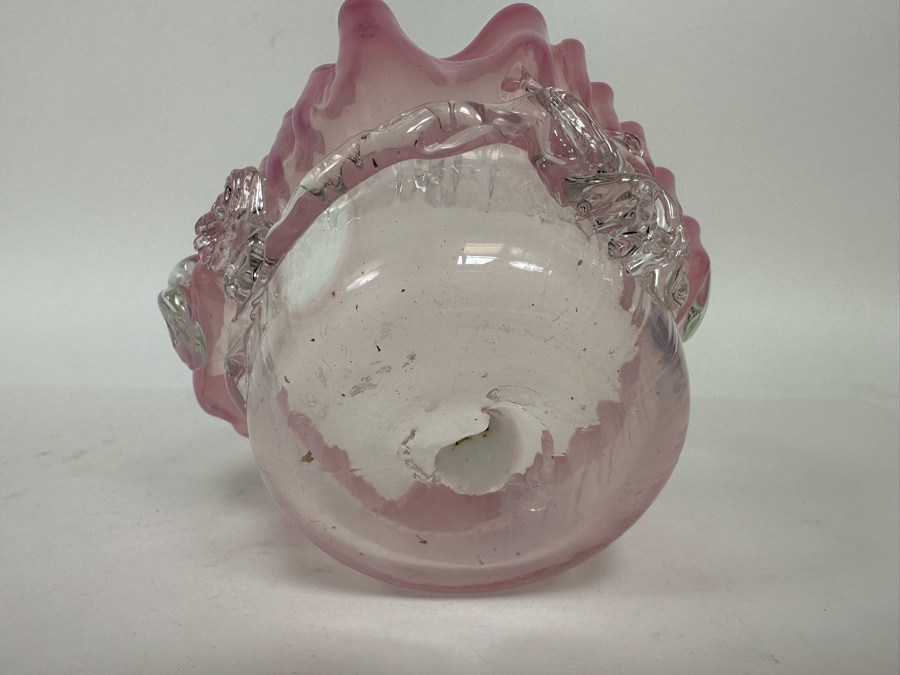 Vintage Art Glass Basket 5W X 5.5H [Photo 8]