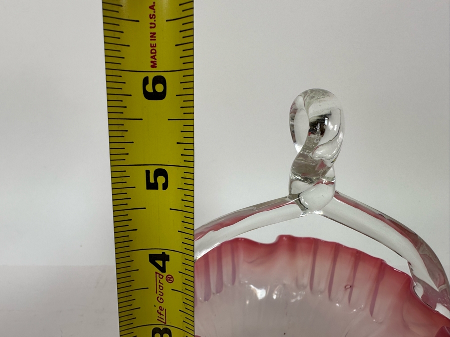 Vintage Art Glass Basket 5W X 5.5H [Photo 9]