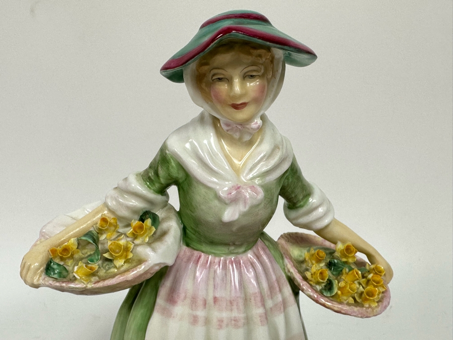 Royal Doulton England Bone China Lady Figurine 'Daffy-Down-Dilly' 8H [Photo 4]