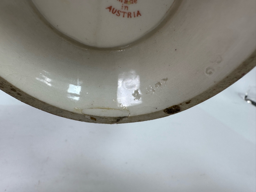 Vintage Hand Painted Ewer Pitcher Made In Austria 11H [Photo 13]