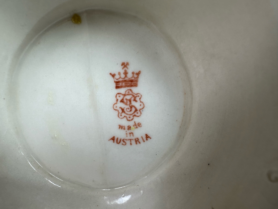 Vintage Hand Painted Ewer Pitcher Made In Austria 11H [Photo 14]