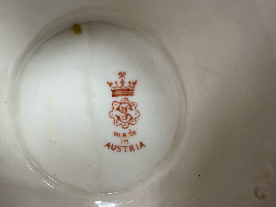 Vintage Hand Painted Ewer Pitcher Made In Austria 11H [Photo 15]