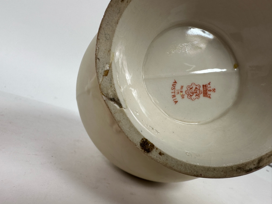 Vintage Hand Painted Ewer Pitcher Made In Austria 11H [Photo 12]