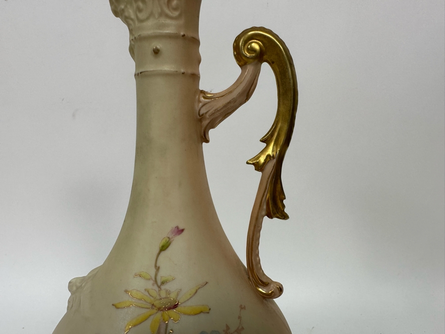 Vintage Hand Painted Ewer Pitcher Made In Austria 11H [Photo 7]