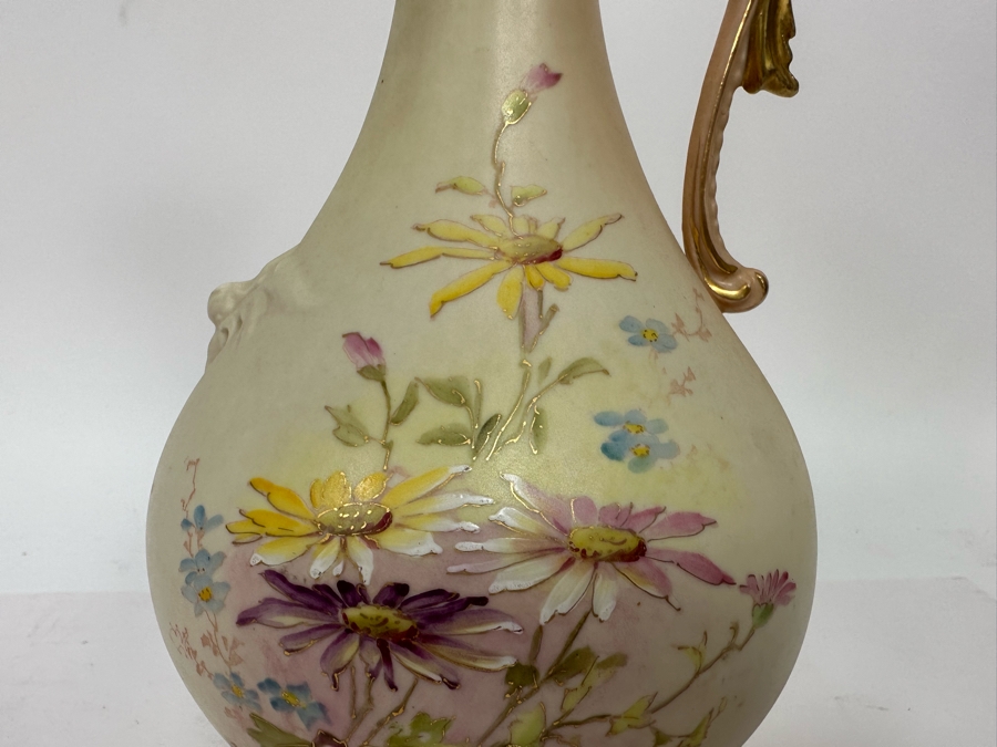 Vintage Hand Painted Ewer Pitcher Made In Austria 11H [Photo 6]