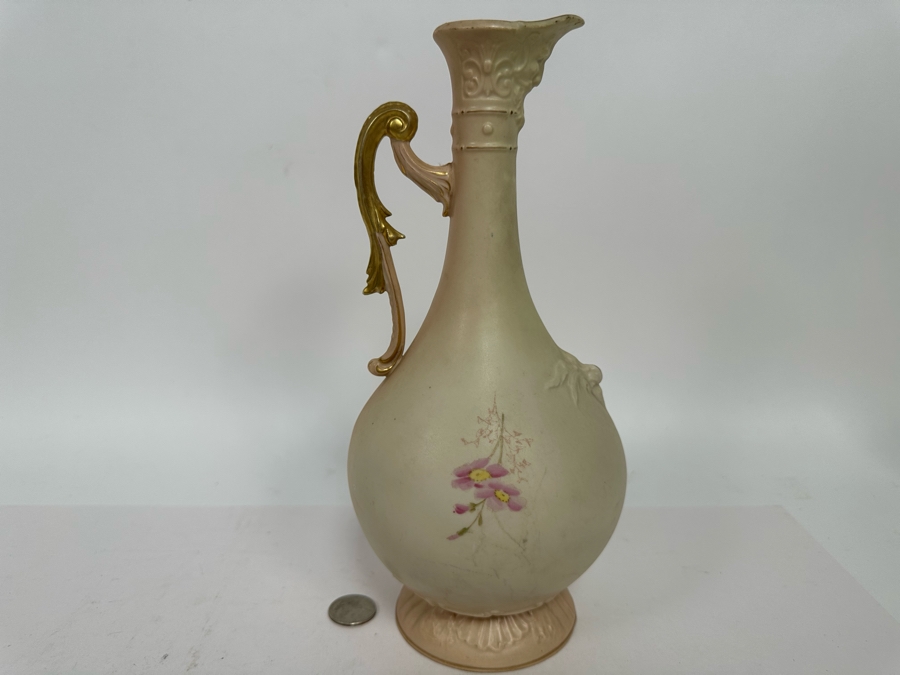 Vintage Hand Painted Ewer Pitcher Made In Austria 11H [Photo 10]