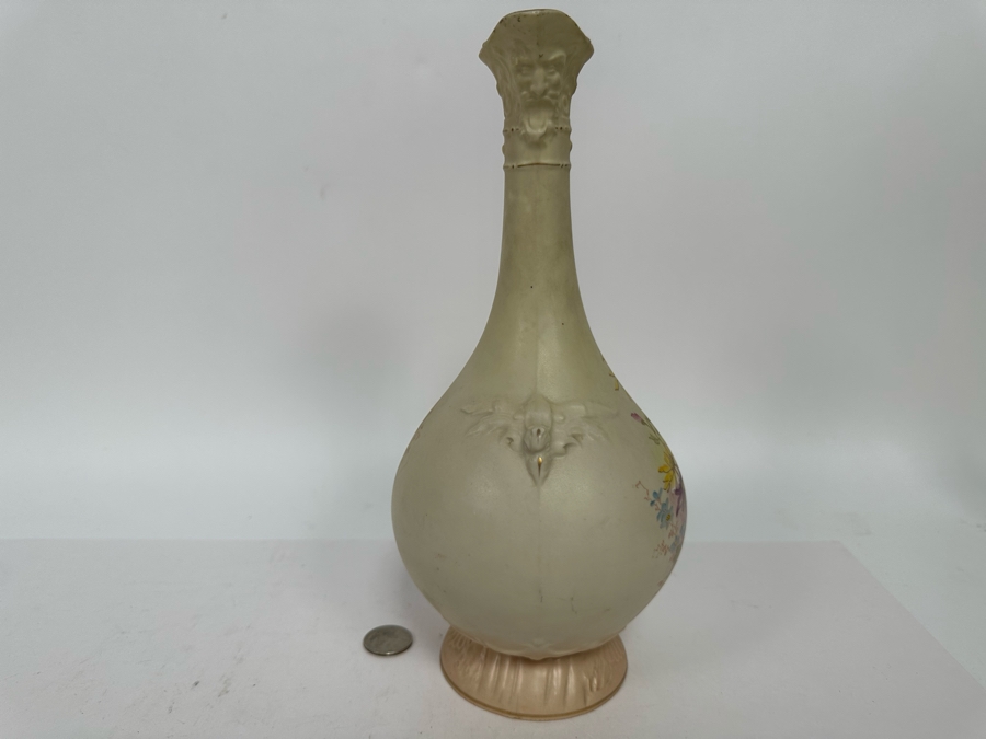 Vintage Hand Painted Ewer Pitcher Made In Austria 11H [Photo 8]