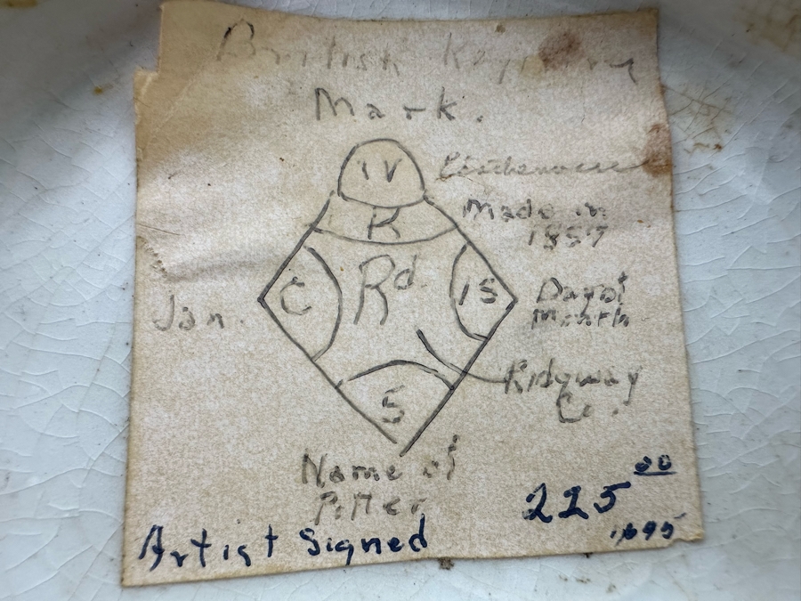 Antique 1857 Artist Signed Ridgway Co Pottery Lid The Village Wedding Teniers Pinx 4W [Photo 10]