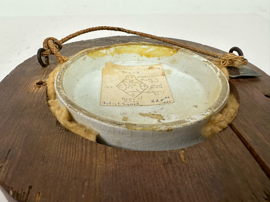 Antique 1857 Artist Signed Ridgway Co Pottery Lid The Village Wedding Teniers Pinx 4W [Photo 12]