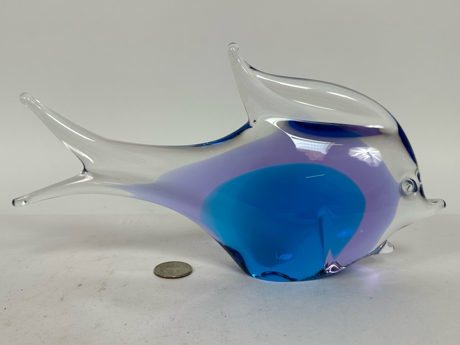 Vintage Glass Fish Handwork Konstglas Ronneby Sweden 10.5W X 5.5H [Photo 4]